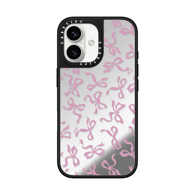 HVN by Harley Viera-Newton x CASETiFY iPhone 16 Case Silver on Black ミラーケース MagSafe対応 BOWS HVN by Harley Viera-Newton x CASETiFY iPhone 16 Case Silver on Black ミラーケース MagSafe対応 BOWS