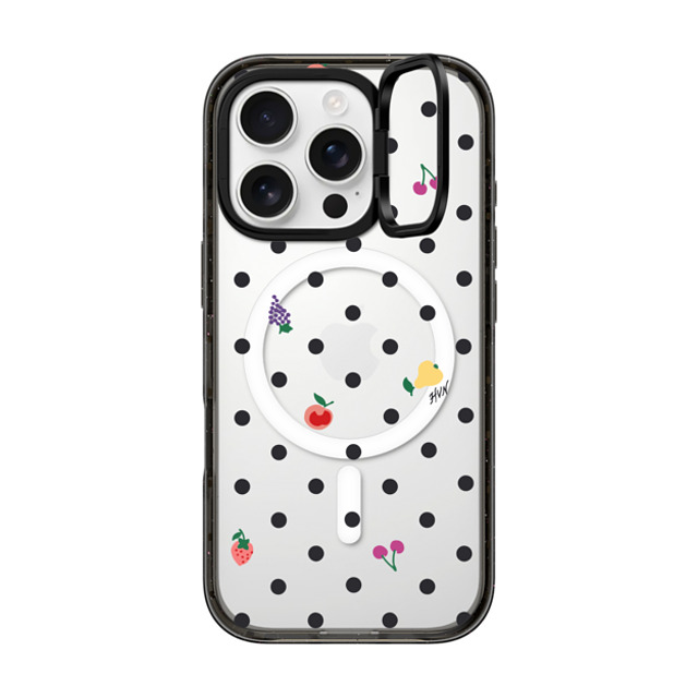 HVN by Harley Viera-Newton x CASETiFY iPhone 16 Pro Case Fruit,Food Black インパクトリングスタンドケース MagSafe対応 Fruit Polka Dot Mother's Day HVN by Harley Viera-Newton x CASETiFY iPhone 16 Pro Case Fruit,Food Black インパクトリングスタンドケース MagSafe対応 Fruit Polka Dot Mother's Day