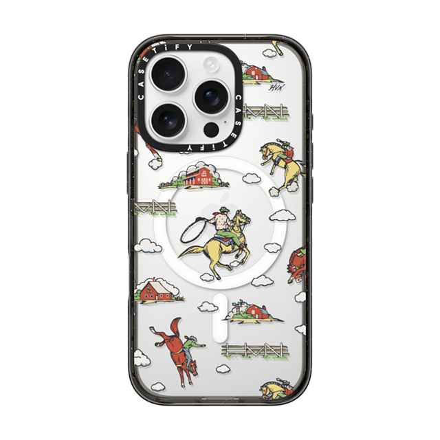 HVN by Harley Viera-Newton x CASETiFY iPhone 16 Pro ケース ブラック インパクトケース MagSafe対応 RODEO COWBOY