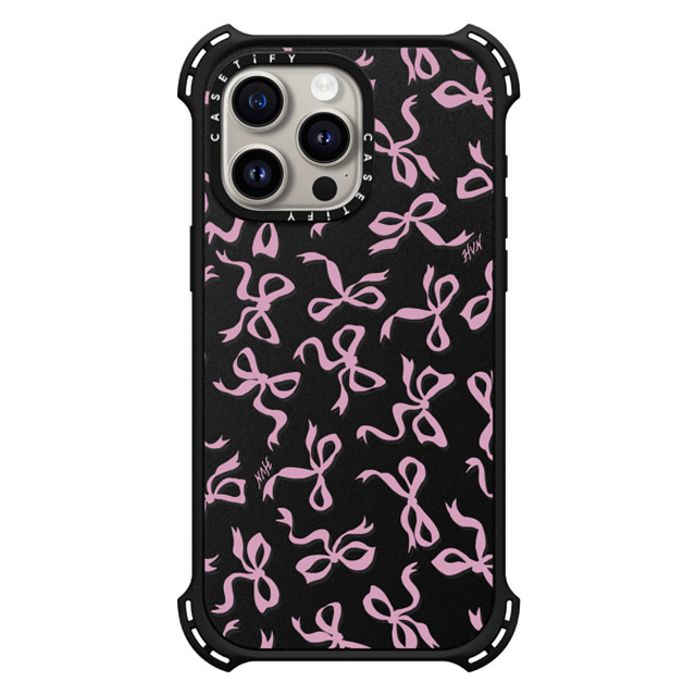 HVN by Harley Viera-Newton x CASETiFY iPhone 15 Pro Max Case Ribbon,Pattern マットブラック バウンスケース BOWS Mother's Day HVN by Harley Viera-Newton x CASETiFY iPhone 15 Pro Max Case Ribbon,Pattern マットブラック バウンスケース BOWS Mother's Day
