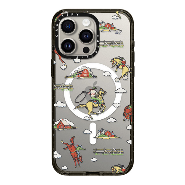 HVN by Harley Viera-Newton x CASETiFY iPhone 15 Pro Max ケース ブラック インパクトケース MagSafe対応 RODEO COWBOY