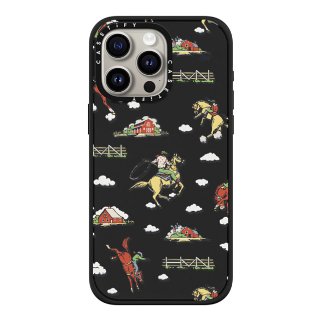 HVN by Harley Viera-Newton x CASETiFY iPhone 15 Pro Max ケース マットブラック インパクトケース MagSafe対応 RODEO COWBOY