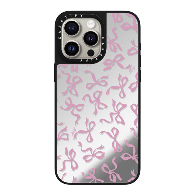 HVN by Harley Viera-Newton x CASETiFY iPhone 15 Pro Max ケース Silver on Black ミラーケース MagSafe対応 BOWS