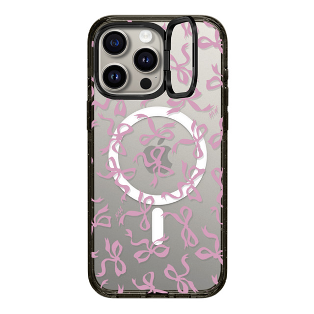 HVN by Harley Viera-Newton x CASETiFY iPhone 15 Pro Max ケース ブラック インパクトリングスタンドケース MagSafe対応 BOWS