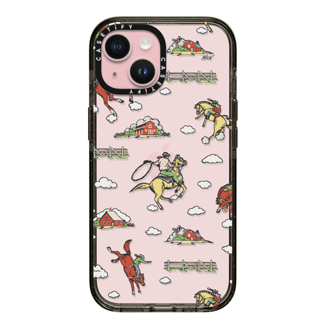 HVN by Harley Viera-Newton x CASETiFY iPhone 15 ケース ブラック インパクトケース RODEO COWBOY