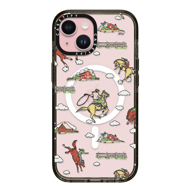 HVN by Harley Viera-Newton x CASETiFY iPhone 15 ケース ブラック インパクトケース MagSafe対応 RODEO COWBOY