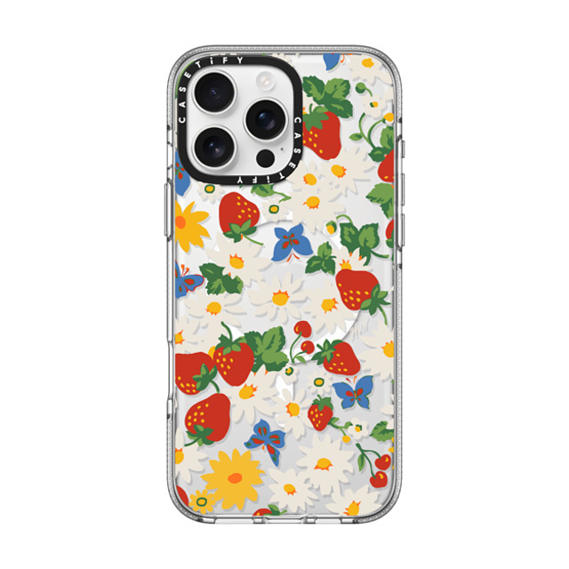 HVN by Harley Viera-Newton x CASETiFY iPhone 16 Pro Max ケース クリア クリア ケース MagSafe対応 Strawberry Daisy