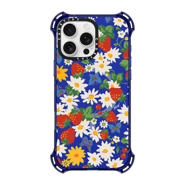 HVN by Harley Viera-Newton x CASETiFY iPhone 16 Pro Max Case コバルトブルー バウンスケース Strawberry Daisy HVN by Harley Viera-Newton x CASETiFY iPhone 16 Pro Max Case コバルトブルー バウンスケース Strawberry Daisy