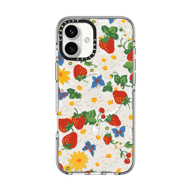 HVN by Harley Viera-Newton x CASETiFY iPhone 16 Plus Case Clear Clear Case MagSafe Compatible Strawberry Daisy HVN by Harley Viera-Newton x CASETiFY iPhone 16 Plus Case Clear Clear Case MagSafe Compatible Strawberry Daisy