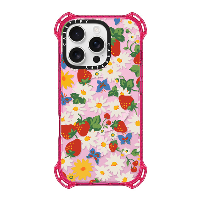 HVN by Harley Viera-Newton x CASETiFY iPhone 16 Pro Case プリムローズ ピンク バウンスケース Strawberry Daisy HVN by Harley Viera-Newton x CASETiFY iPhone 16 Pro Case プリムローズ ピンク バウンスケース Strawberry Daisy