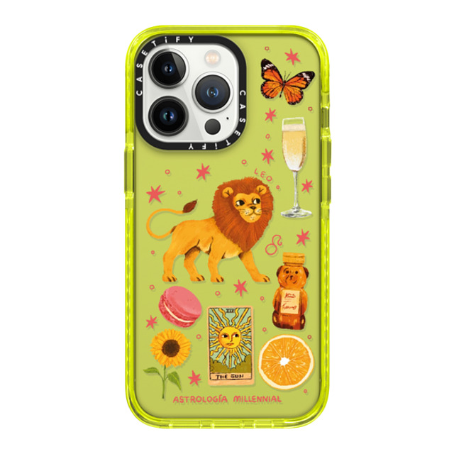 CASETiFY iPhone 13 Pro Case ネオン イエロー Impact Case Leo astrologia millennial Back to School CASETiFY iPhone 13 Pro Case ネオン イエロー Impact Case Leo astrologia millennial Back to School