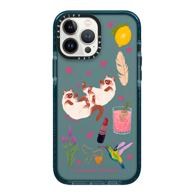 astrologiamillennial x CASETiFY iPhone 13 Pro Max Case Pacific Blue インパクトケース Gemini Mother's Day astrologiamillennial x CASETiFY iPhone 13 Pro Max Case Pacific Blue インパクトケース Gemini Mother's Day