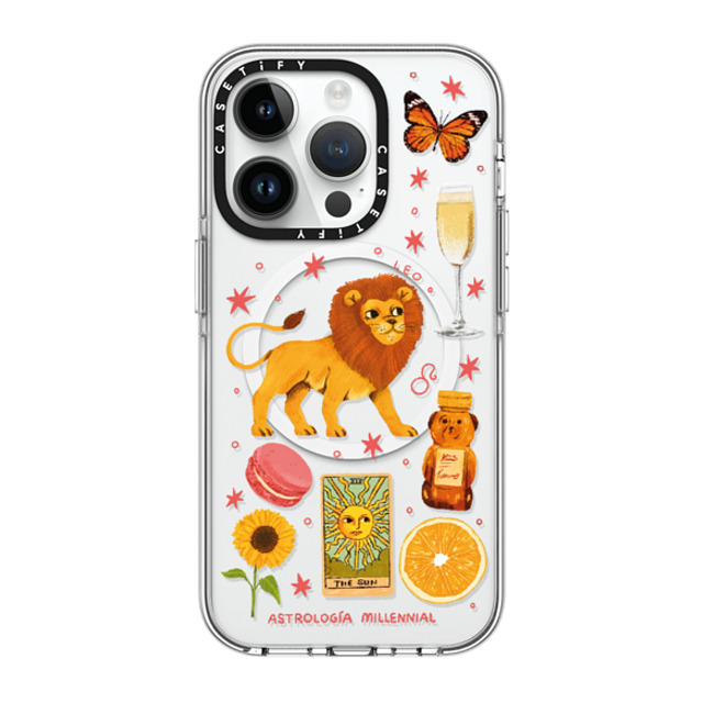 astrologiamillennial x CASETiFY iPhone 14 Pro Case Clear Clear Case MagSafe Compatible Leo astrologiamillennial x CASETiFY iPhone 14 Pro Case Clear Clear Case MagSafe Compatible Leo