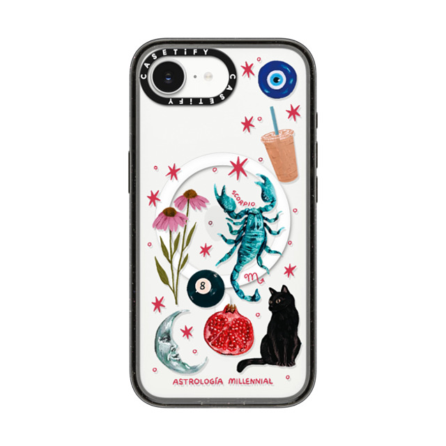 CASETiFY iPhone 16e Case Black Impact Case MagSafe Compatible Scorpio astrologia millennial Back to School CASETiFY iPhone 16e Case Black Impact Case MagSafe Compatible Scorpio astrologia millennial Back to School