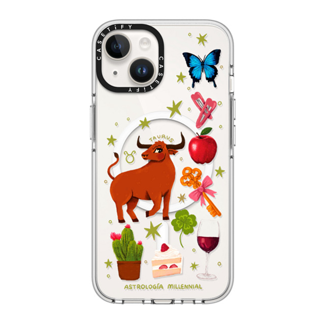 astrologiamillennial x CASETiFY iPhone 14 Case Clear Clear Case MagSafe Compatible Taurus astrologiamillennial x CASETiFY iPhone 14 Case Clear Clear Case MagSafe Compatible Taurus
