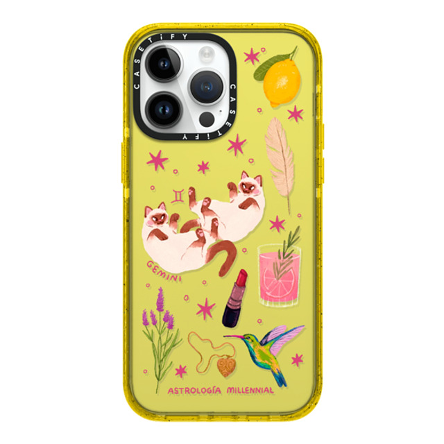 astrologiamillennial x CASETiFY iPhone 14 Pro Max Case イエロー インパクトケース Gemini Mother's Day astrologiamillennial x CASETiFY iPhone 14 Pro Max Case イエロー インパクトケース Gemini Mother's Day
