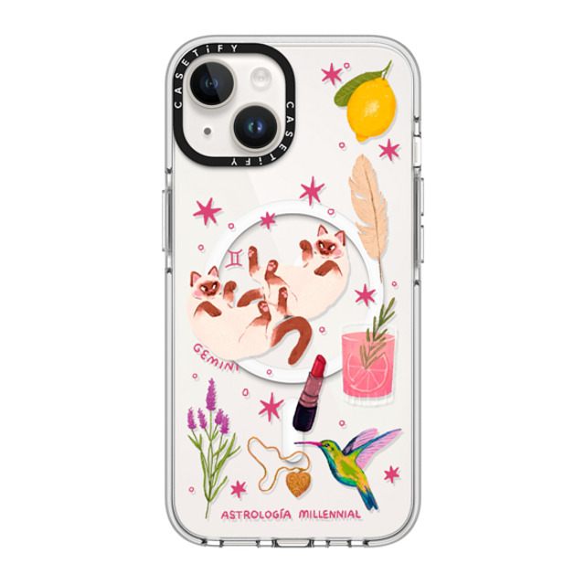 astrologiamillennial x CASETiFY iPhone 14 Case Clear Clear Case MagSafe Compatible Gemini astrologiamillennial x CASETiFY iPhone 14 Case Clear Clear Case MagSafe Compatible Gemini