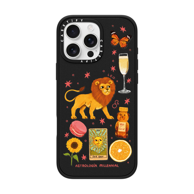 astrologiamillennial x CASETiFY iPhone 16 Pro Max Case Matte Black Impact Case MagSafe Compatible Leo Father's Day astrologiamillennial x CASETiFY iPhone 16 Pro Max Case Matte Black Impact Case MagSafe Compatible Leo Father's Day