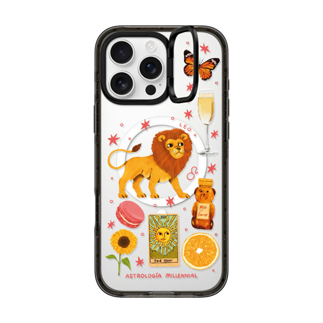 astrologiamillennial x CASETiFY iPhone 16 Pro Max Case Black インパクトリングスタンドケース MagSafe対応 Leo Father's Day astrologiamillennial x CASETiFY iPhone 16 Pro Max Case Black インパクトリングスタンドケース MagSafe対応 Leo Father's Day