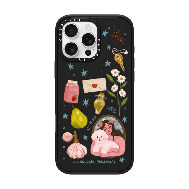 astrologiamillennial x CASETiFY iPhone 16 Pro Max Case Matte Black Impact Case Virgo astrologiamillennial x CASETiFY iPhone 16 Pro Max Case Matte Black Impact Case Virgo