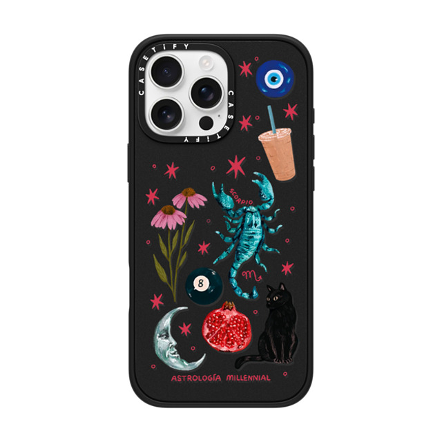 CASETiFY iPhone 16 Pro Max Case Matte Black Impact Case MagSafe Compatible Scorpio astrologia millennial Back to School CASETiFY iPhone 16 Pro Max Case Matte Black Impact Case MagSafe Compatible Scorpio astrologia millennial Back to School