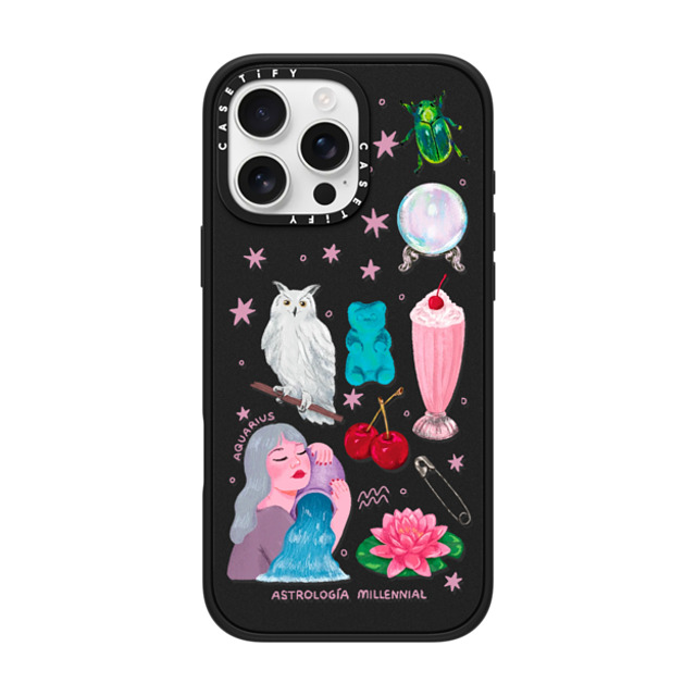 astrologiamillennial x CASETiFY iPhone 16 Pro Max ケース マットブラック インパクトケース MagSafe対応 みずがめ座 Father's Day astrologiamillennial x CASETiFY iPhone 16 Pro Max ケース マットブラック インパクトケース MagSafe対応 みずがめ座 Father's Day