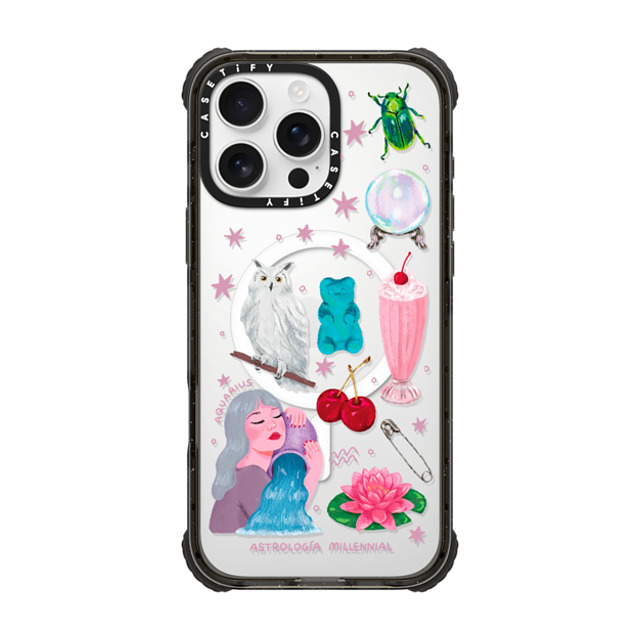 astrologiamillennial x CASETiFY iPhone 16 Pro Max Case Black ウルトラ インパクトケース MagSafe 対応 みずがめ座 astrologiamillennial x CASETiFY iPhone 16 Pro Max Case Black ウルトラ インパクトケース MagSafe 対応 みずがめ座