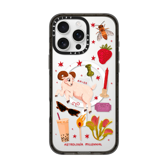 CASETiFY iPhone 16 Pro Max Case Black Impact Case MagSafe Compatible Aries astrologia millennial Back to School CASETiFY iPhone 16 Pro Max Case Black Impact Case MagSafe Compatible Aries astrologia millennial Back to School