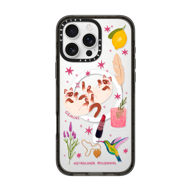 CASETiFY iPhone 16 Pro Max ケース ブラック インパクトケース MagSafe対応 Gemini astrologia millennial Father's Day CASETiFY iPhone 16 Pro Max ケース ブラック インパクトケース MagSafe対応 Gemini astrologia millennial Father's Day
