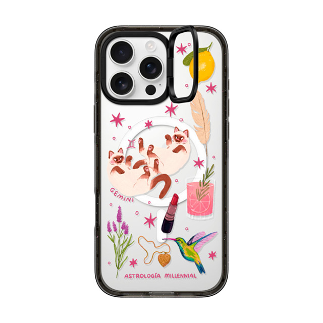 CASETiFY iPhone 16 Pro Max Case Black インパクトリングスタンドケース MagSafe対応 Gemini astrologia millennial Father's Day CASETiFY iPhone 16 Pro Max Case Black インパクトリングスタンドケース MagSafe対応 Gemini astrologia millennial Father's Day