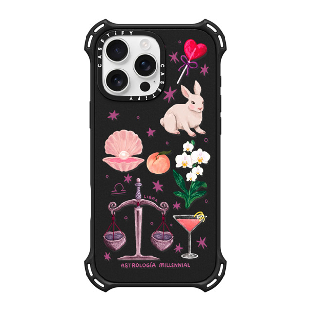 astrologiamillennial x CASETiFY iPhone 16 Pro Max Case Matte Black バウンスケース Libra astrologiamillennial x CASETiFY iPhone 16 Pro Max Case Matte Black バウンスケース Libra