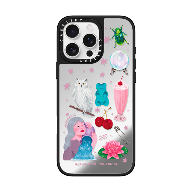 astrologiamillennial x CASETiFY iPhone 16 Pro Max ケース Silver on Black ミラーケース MagSafe対応 みずがめ座 Father's Day astrologiamillennial x CASETiFY iPhone 16 Pro Max ケース Silver on Black ミラーケース MagSafe対応 みずがめ座 Father's Day