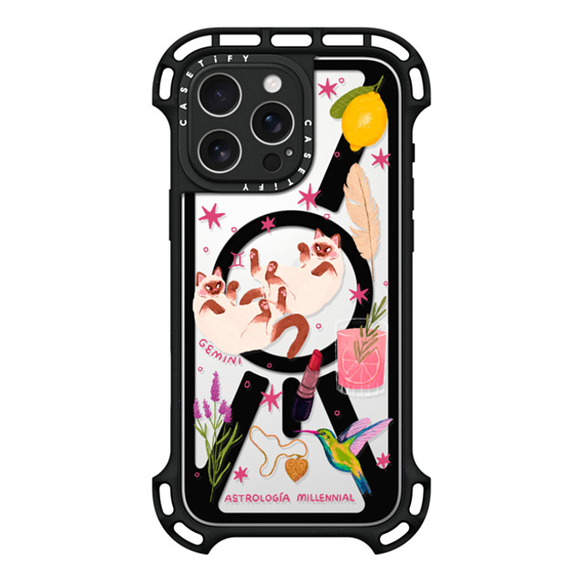 astrologiamillennial x CASETiFY iPhone 16 Pro Max Case Black ウルトラ バウンスケース MagSafe対応 Gemini astrologiamillennial x CASETiFY iPhone 16 Pro Max Case Black ウルトラ バウンスケース MagSafe対応 Gemini