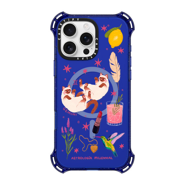 astrologiamillennial x CASETiFY iPhone 16 Pro Max Case コバルトブルー バウンスケース Gemini astrologiamillennial x CASETiFY iPhone 16 Pro Max Case コバルトブルー バウンスケース Gemini