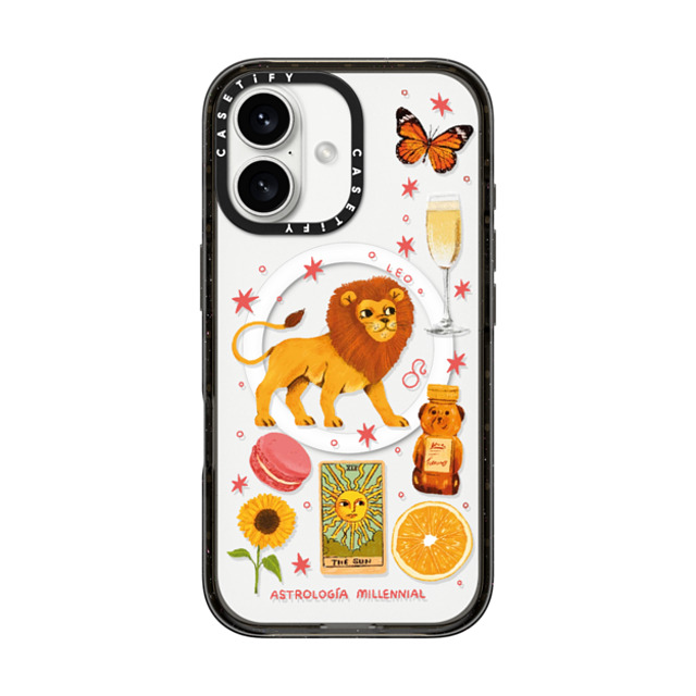 astrologiamillennial x CASETiFY iPhone 16 Case Black Impact Case MagSafe Compatible Leo astrologiamillennial x CASETiFY iPhone 16 Case Black Impact Case MagSafe Compatible Leo