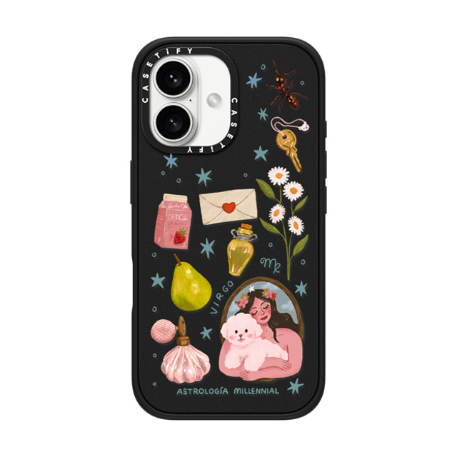 astrologiamillennial x CASETiFY iPhone 16 Case Matte Black Impact Case MagSafe Compatible Virgo astrologiamillennial x CASETiFY iPhone 16 Case Matte Black Impact Case MagSafe Compatible Virgo