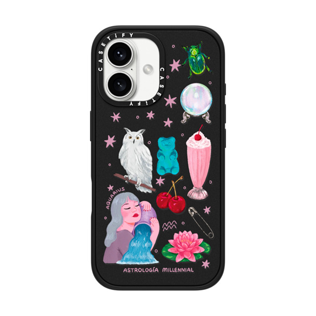astrologiamillennial x CASETiFY iPhone 16 ケース マットブラック インパクトケース MagSafe対応 みずがめ座 Father's Day astrologiamillennial x CASETiFY iPhone 16 ケース マットブラック インパクトケース MagSafe対応 みずがめ座 Father's Day