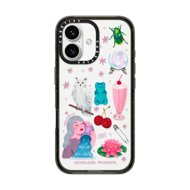 astrologiamillennial x CASETiFY iPhone 16 ケース ブラック インパクトケース みずがめ座 Father's Day astrologiamillennial x CASETiFY iPhone 16 ケース ブラック インパクトケース みずがめ座 Father's Day