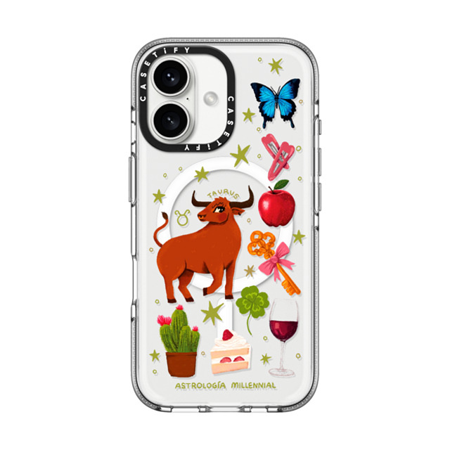 CASETiFY iPhone 16 Case クリア クリア ケース MagSafe対応 Taurus astrologia millennial Back to School CASETiFY iPhone 16 Case クリア クリア ケース MagSafe対応 Taurus astrologia millennial Back to School