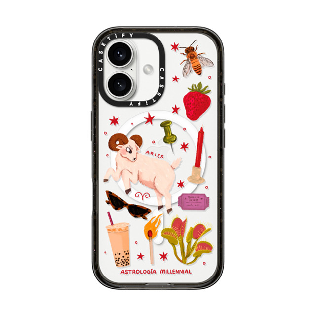 astrologiamillennial x CASETiFY iPhone 16 ケース ブラック インパクトケース MagSafe対応 Aries Father's Day astrologiamillennial x CASETiFY iPhone 16 ケース ブラック インパクトケース MagSafe対応 Aries Father's Day
