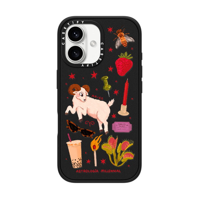 astrologiamillennial x CASETiFY iPhone 16 Case Matte Black Impact Case MagSafe Compatible Aries Mother's Day astrologiamillennial x CASETiFY iPhone 16 Case Matte Black Impact Case MagSafe Compatible Aries Mother's Day