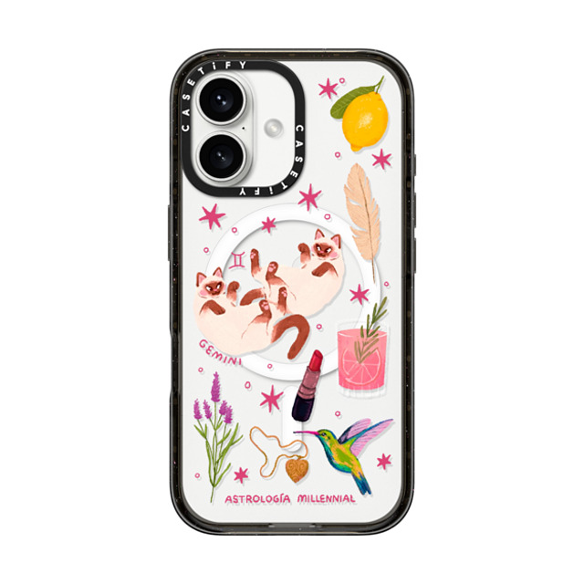 CASETiFY iPhone 16 Case Black インパクトケース MagSafe対応 Gemini astrologia millennial Father's Day CASETiFY iPhone 16 Case Black インパクトケース MagSafe対応 Gemini astrologia millennial Father's Day