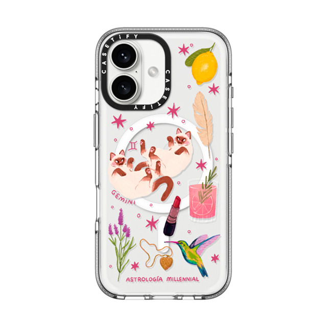 CASETiFY iPhone 16 ケース クリア クリア ケース MagSafe対応 Gemini astrologia millennial Father's Day CASETiFY iPhone 16 ケース クリア クリア ケース MagSafe対応 Gemini astrologia millennial Father's Day