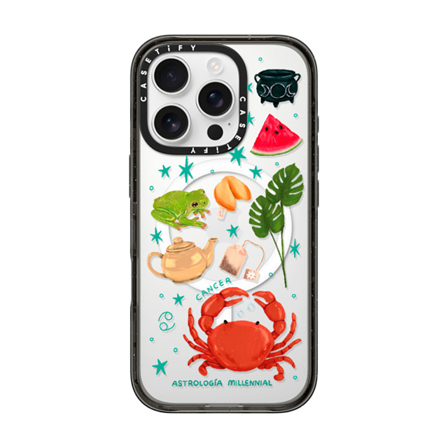 astrologiamillennial x CASETiFY iPhone 16 Pro Case Black Impact Case MagSafe Compatible Cancer astrologiamillennial x CASETiFY iPhone 16 Pro Case Black Impact Case MagSafe Compatible Cancer