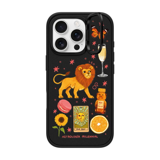 astrologiamillennial x CASETiFY iPhone 16 Pro Case Matte Black インパクトリングスタンドケース MagSafe対応 Leo astrologiamillennial x CASETiFY iPhone 16 Pro Case Matte Black インパクトリングスタンドケース MagSafe対応 Leo