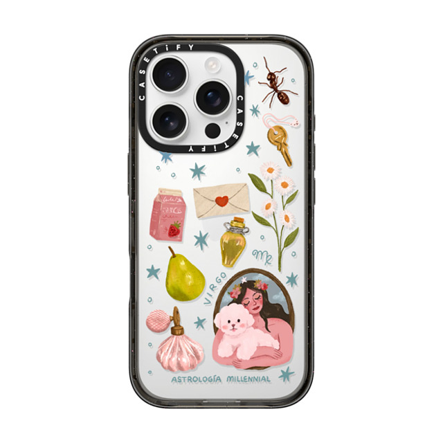 CASETiFY iPhone 16 Pro ケース ブラック インパクトケース Virgo astrologia millennial Back to School CASETiFY iPhone 16 Pro ケース ブラック インパクトケース Virgo astrologia millennial Back to School