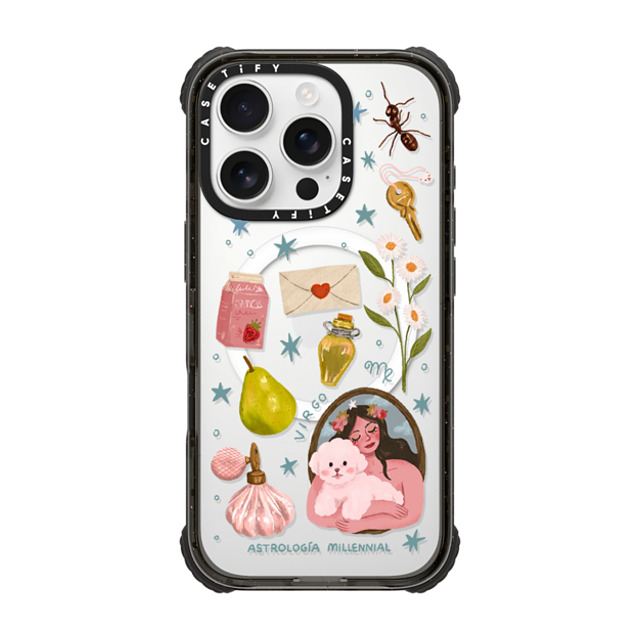 CASETiFY iPhone 16 Pro Case Black ウルトラ インパクトケース MagSafe 対応 Virgo astrologia millennial Back to School CASETiFY iPhone 16 Pro Case Black ウルトラ インパクトケース MagSafe 対応 Virgo astrologia millennial Back to School