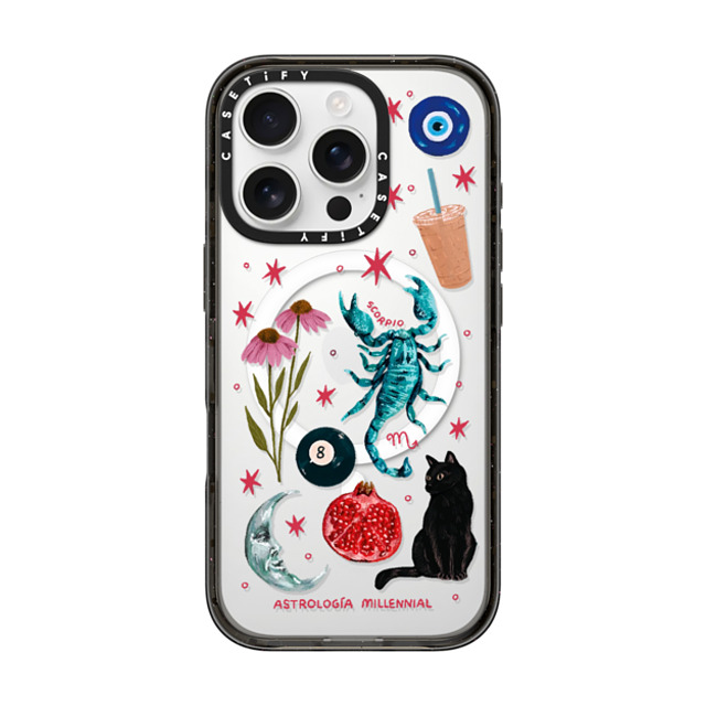 CASETiFY iPhone 16 Pro ケース ブラック インパクトケース MagSafe対応 Scorpio astrologia millennial Father's Day CASETiFY iPhone 16 Pro ケース ブラック インパクトケース MagSafe対応 Scorpio astrologia millennial Father's Day