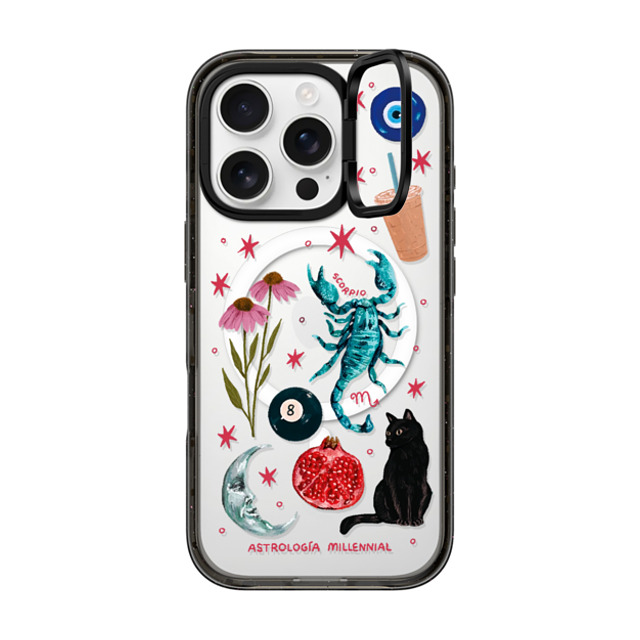 CASETiFY iPhone 16 Pro ケース ブラック インパクトリングスタンドケース MagSafe対応 Scorpio astrologia millennial Father's Day CASETiFY iPhone 16 Pro ケース ブラック インパクトリングスタンドケース MagSafe対応 Scorpio astrologia millennial Father's Day