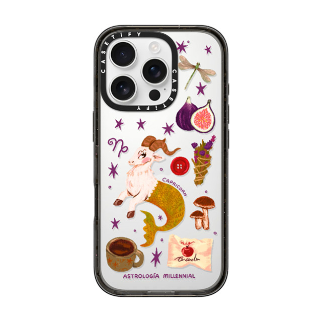 CASETiFY iPhone 16 Pro ケース ブラック インパクトケース Capricorn astrologia millennial Back to School CASETiFY iPhone 16 Pro ケース ブラック インパクトケース Capricorn astrologia millennial Back to School